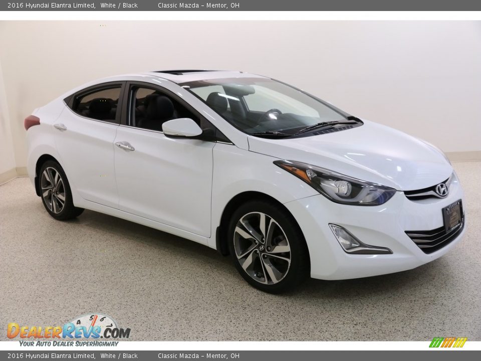 2016 Hyundai Elantra Limited White / Black Photo #1