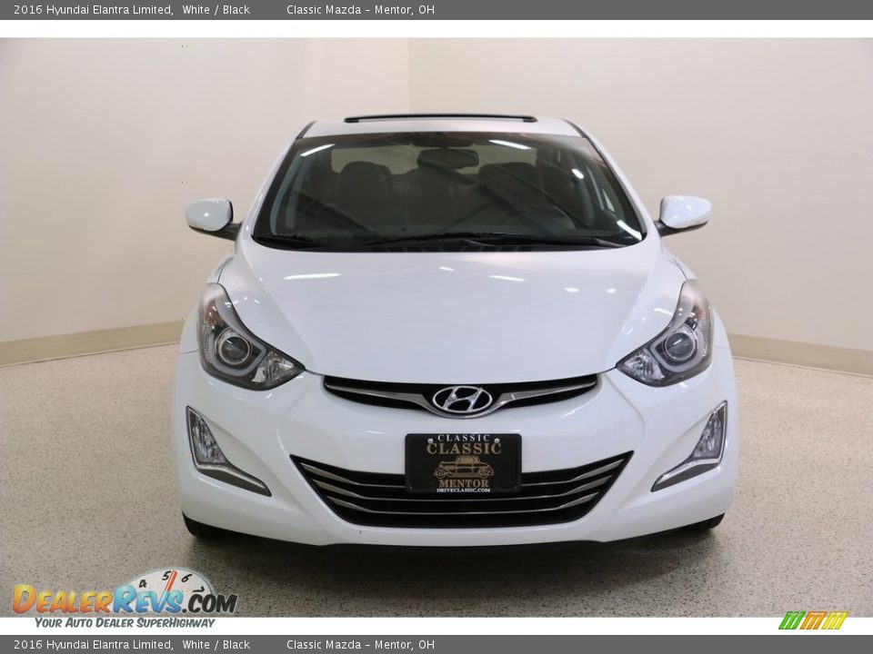 2016 Hyundai Elantra Limited White / Black Photo #2