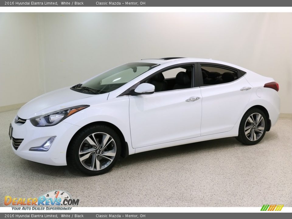 2016 Hyundai Elantra Limited White / Black Photo #3