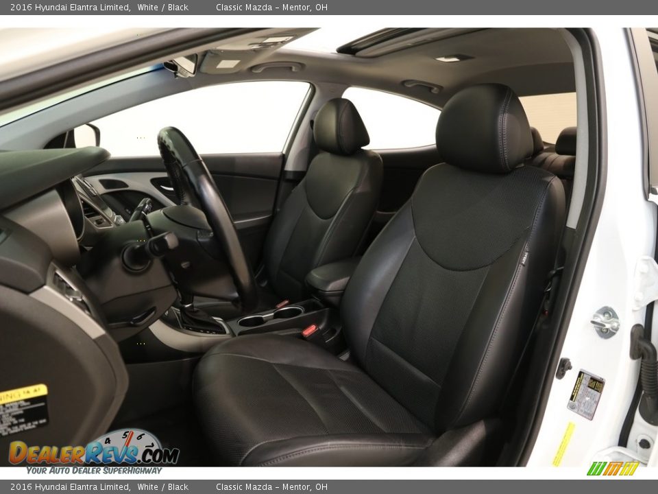 2016 Hyundai Elantra Limited White / Black Photo #5