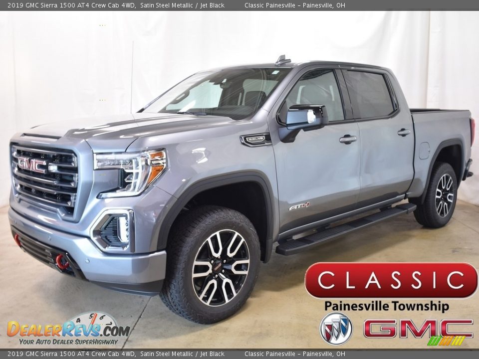 2019 GMC Sierra 1500 AT4 Crew Cab 4WD Satin Steel Metallic / Jet Black Photo #1