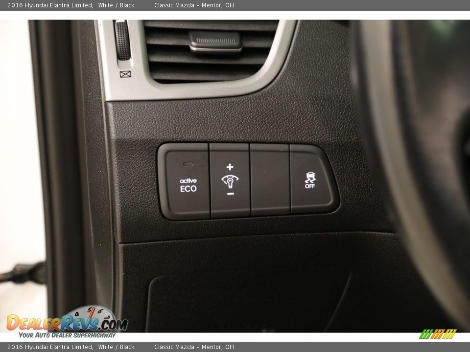 2016 Hyundai Elantra Limited White / Black Photo #6