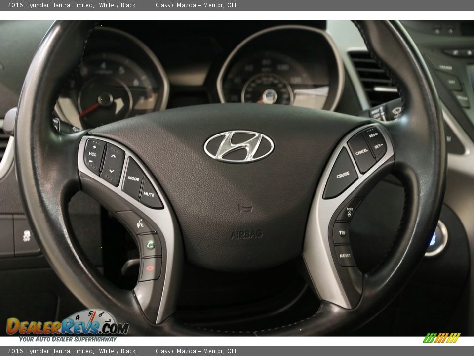 2016 Hyundai Elantra Limited White / Black Photo #8