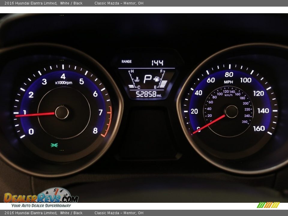 2016 Hyundai Elantra Limited White / Black Photo #9