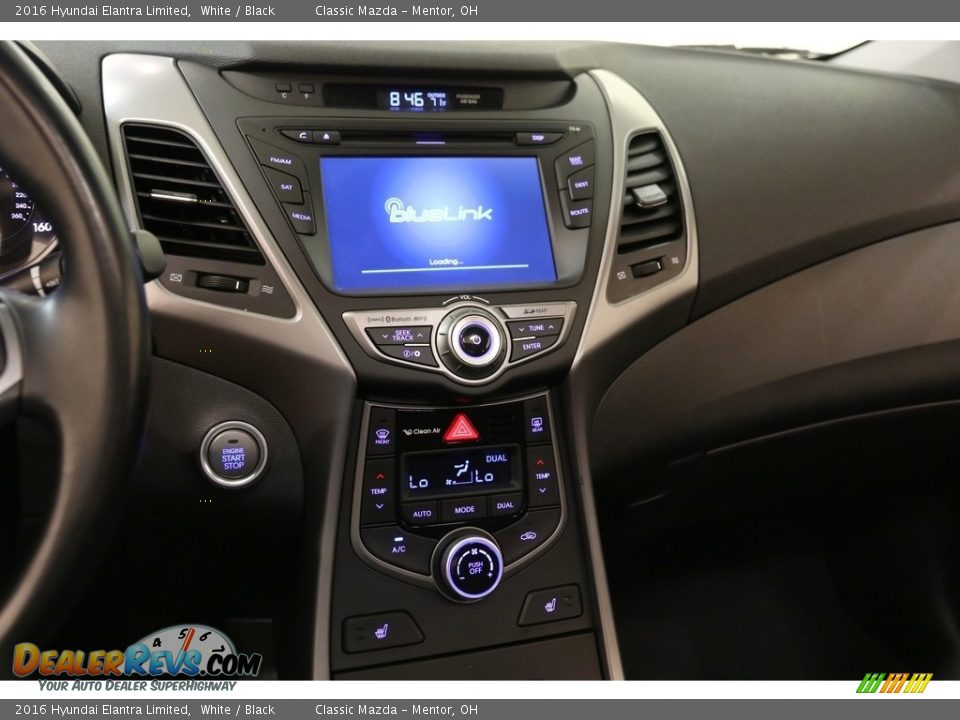 2016 Hyundai Elantra Limited White / Black Photo #10