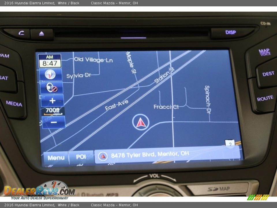 2016 Hyundai Elantra Limited White / Black Photo #11