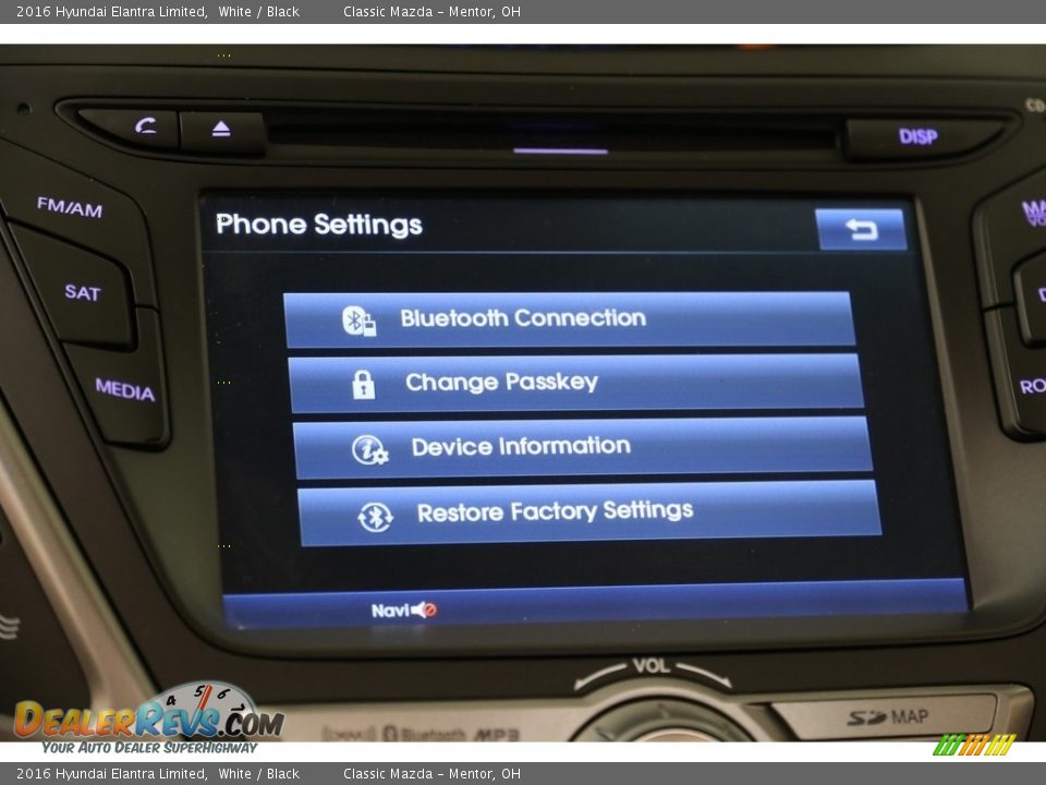 2016 Hyundai Elantra Limited White / Black Photo #13