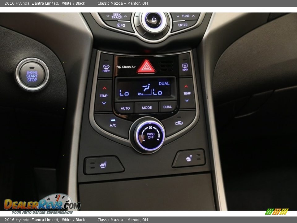 2016 Hyundai Elantra Limited White / Black Photo #14