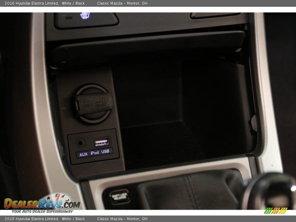 2016 Hyundai Elantra Limited White / Black Photo #16