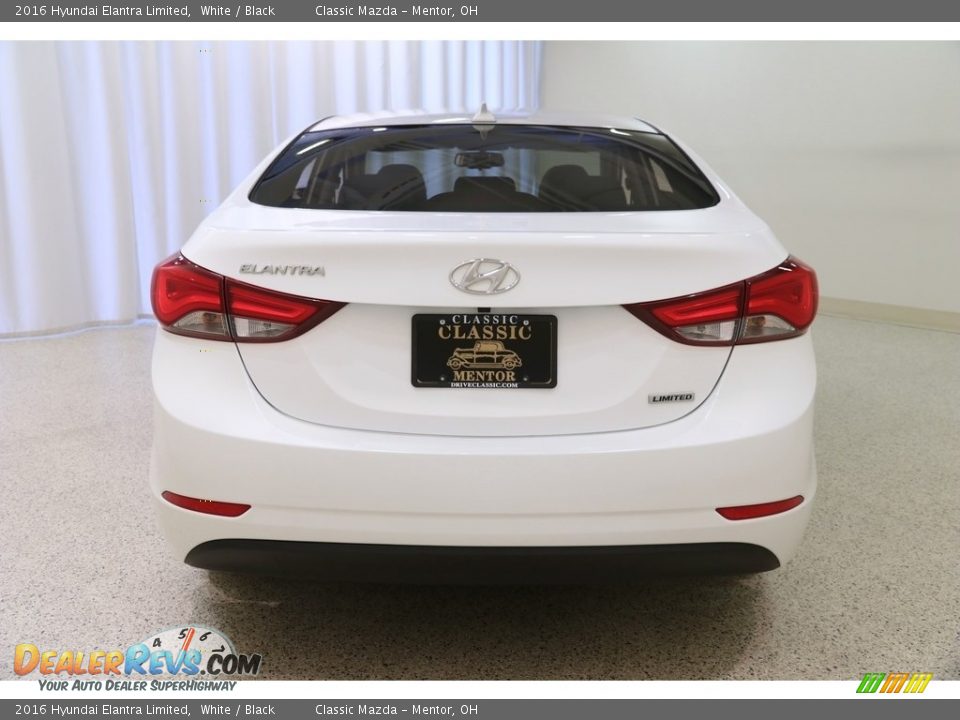 2016 Hyundai Elantra Limited White / Black Photo #20