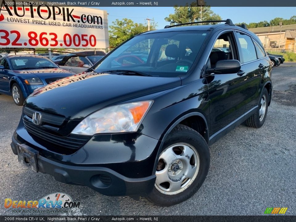 2008 Honda CR-V LX Nighthawk Black Pearl / Gray Photo #2