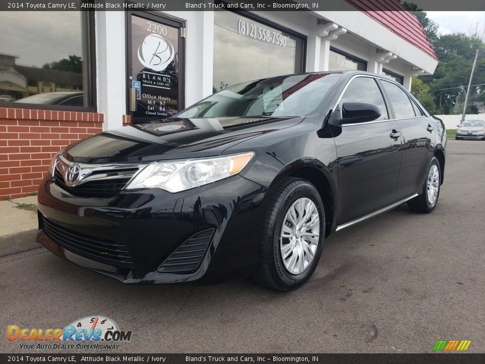 2014 Toyota Camry LE Attitude Black Metallic / Ivory Photo #2