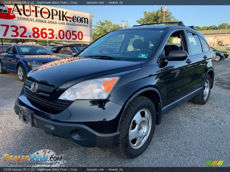 2008 Honda CR-V LX Nighthawk Black Pearl / Gray Photo #3