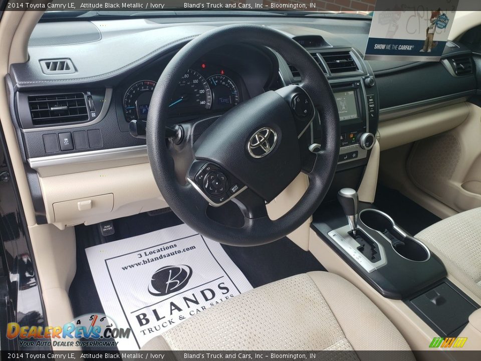 2014 Toyota Camry LE Attitude Black Metallic / Ivory Photo #9