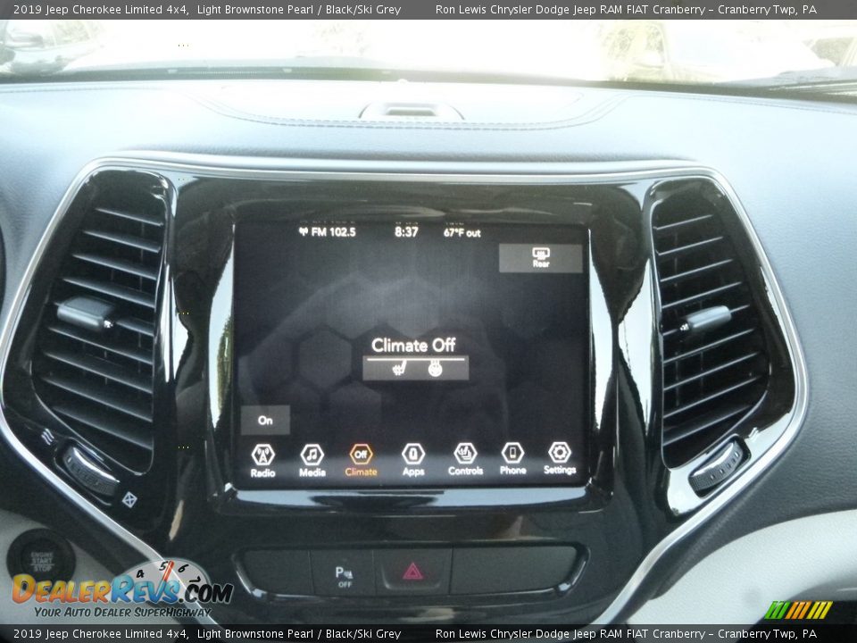 2019 Jeep Cherokee Limited 4x4 Light Brownstone Pearl / Black/Ski Grey Photo #16