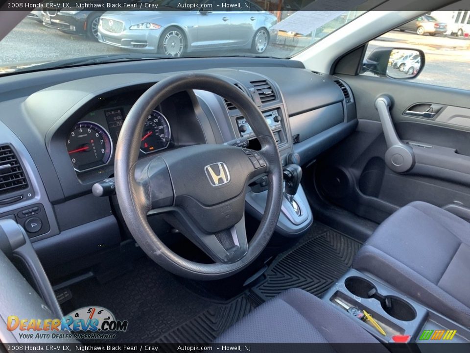 2008 Honda CR-V LX Nighthawk Black Pearl / Gray Photo #11