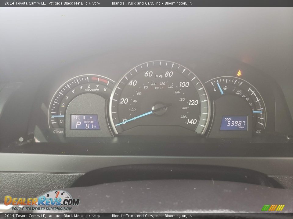 2014 Toyota Camry LE Attitude Black Metallic / Ivory Photo #15