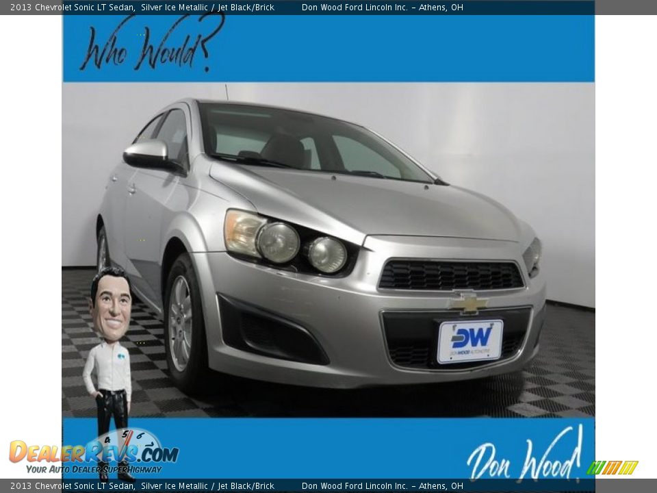 2013 Chevrolet Sonic LT Sedan Silver Ice Metallic / Jet Black/Brick Photo #1