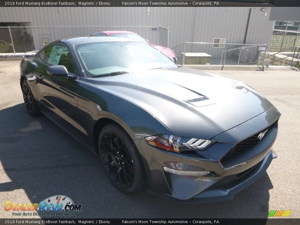 2019 Ford Mustang EcoBoost Fastback Magnetic / Ebony Photo #3