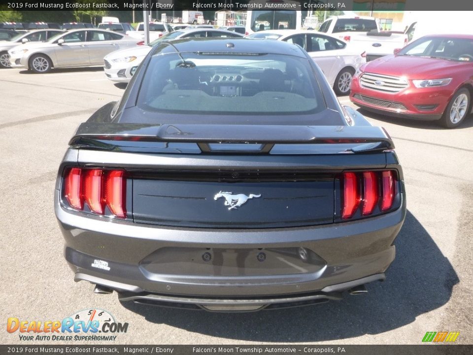 2019 Ford Mustang EcoBoost Fastback Magnetic / Ebony Photo #6