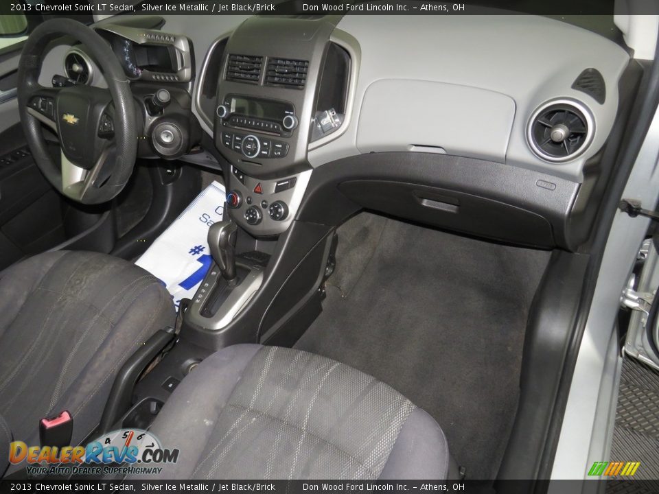 2013 Chevrolet Sonic LT Sedan Silver Ice Metallic / Jet Black/Brick Photo #26