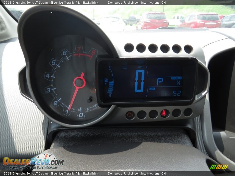 2013 Chevrolet Sonic LT Sedan Silver Ice Metallic / Jet Black/Brick Photo #27