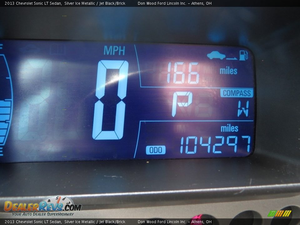 2013 Chevrolet Sonic LT Sedan Silver Ice Metallic / Jet Black/Brick Photo #28