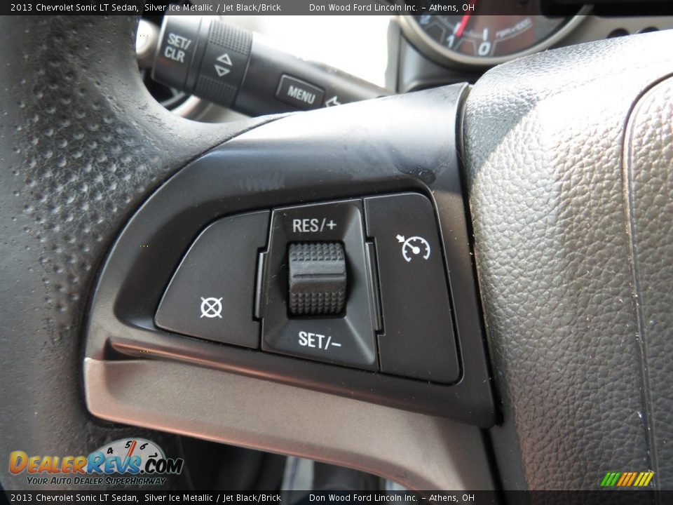 2013 Chevrolet Sonic LT Sedan Silver Ice Metallic / Jet Black/Brick Photo #31