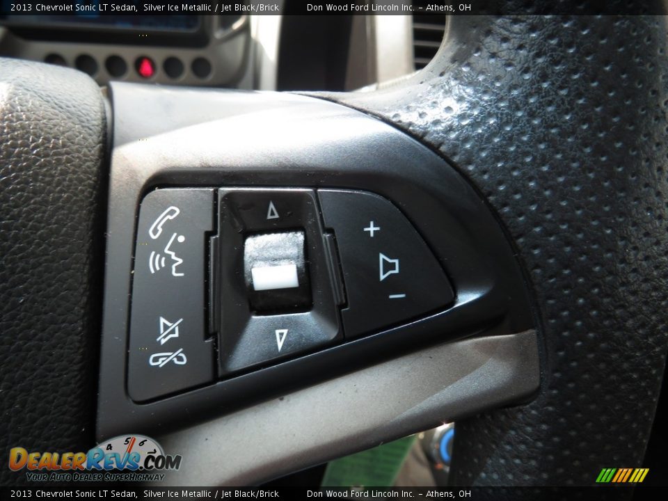 2013 Chevrolet Sonic LT Sedan Silver Ice Metallic / Jet Black/Brick Photo #32