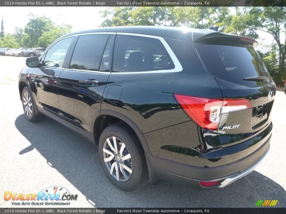 2019 Honda Pilot EX-L AWD Black Forest Metallic / Beige Photo #2