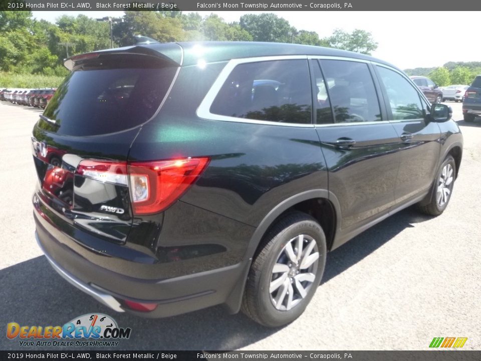 2019 Honda Pilot EX-L AWD Black Forest Metallic / Beige Photo #4