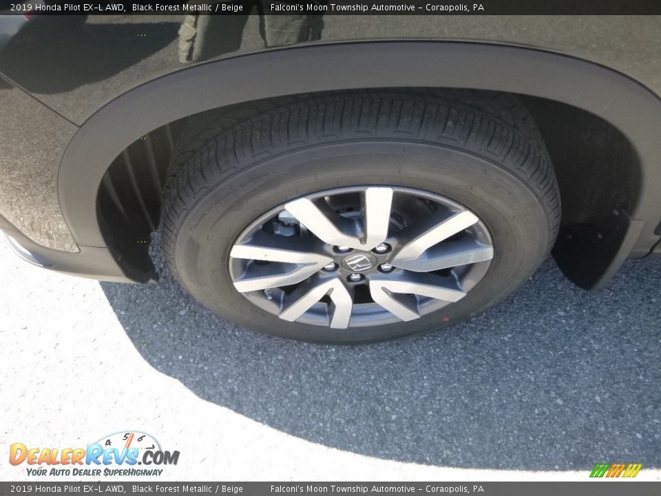 2019 Honda Pilot EX-L AWD Black Forest Metallic / Beige Photo #7
