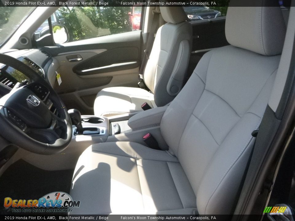 2019 Honda Pilot EX-L AWD Black Forest Metallic / Beige Photo #8