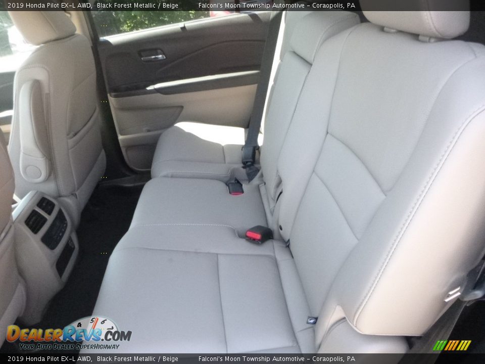 2019 Honda Pilot EX-L AWD Black Forest Metallic / Beige Photo #9