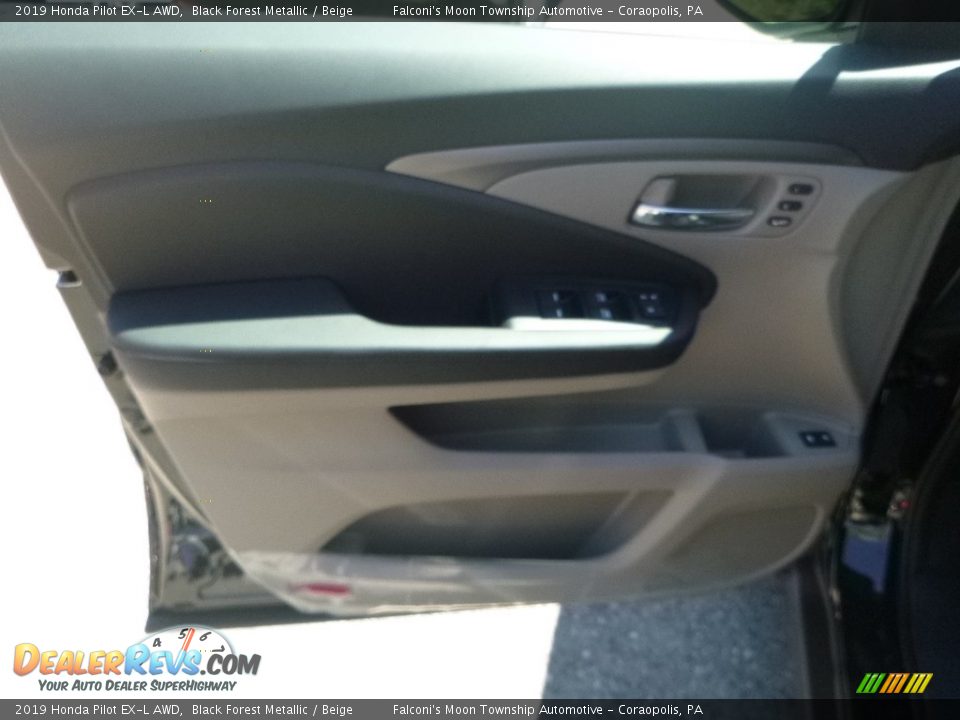 2019 Honda Pilot EX-L AWD Black Forest Metallic / Beige Photo #11