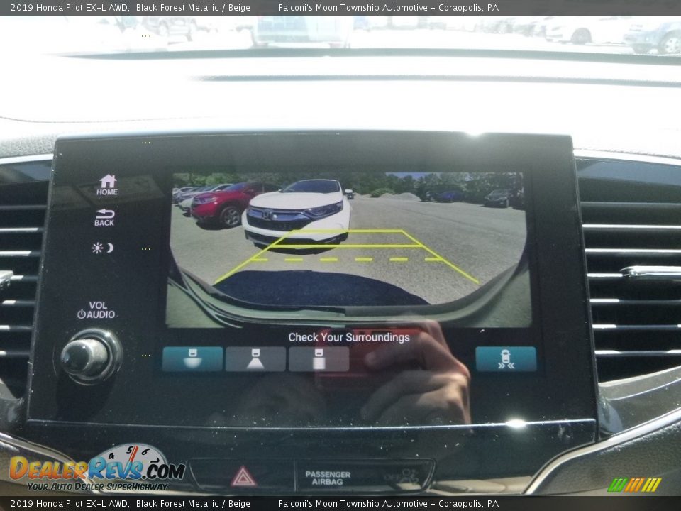 2019 Honda Pilot EX-L AWD Black Forest Metallic / Beige Photo #14