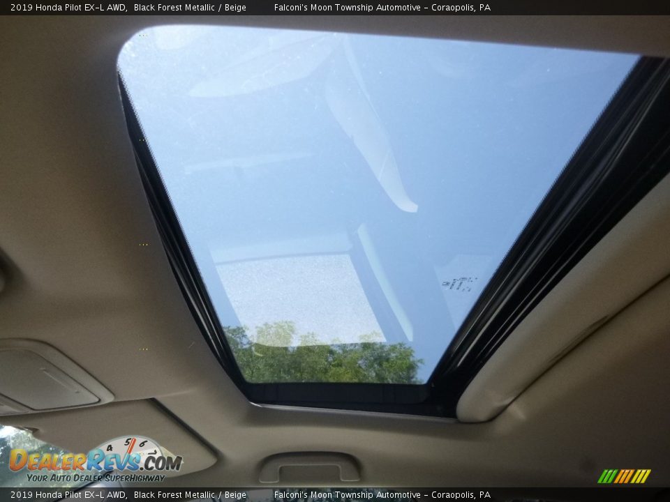 2019 Honda Pilot EX-L AWD Black Forest Metallic / Beige Photo #15