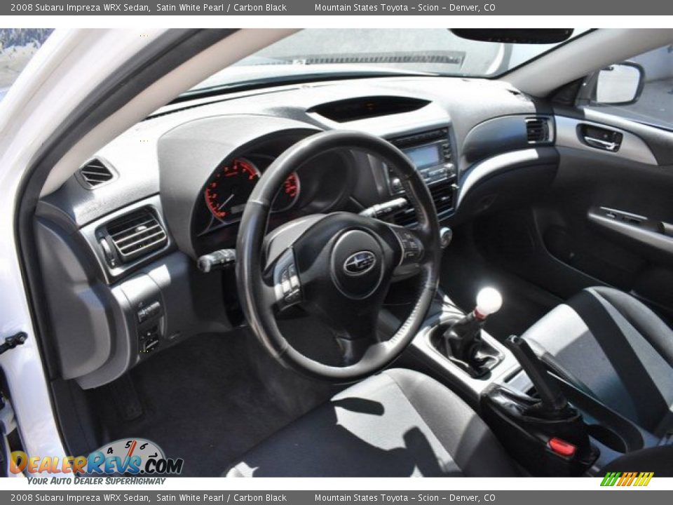 2008 Subaru Impreza WRX Sedan Satin White Pearl / Carbon Black Photo #10