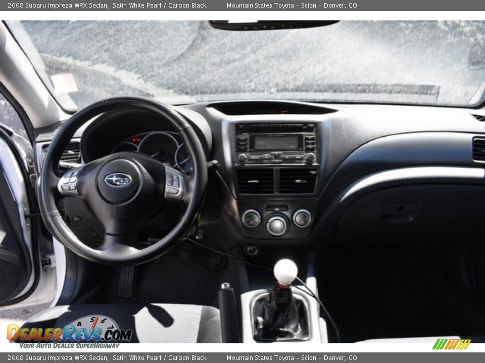 2008 Subaru Impreza WRX Sedan Satin White Pearl / Carbon Black Photo #13