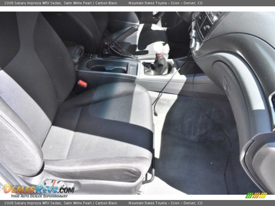 2008 Subaru Impreza WRX Sedan Satin White Pearl / Carbon Black Photo #17