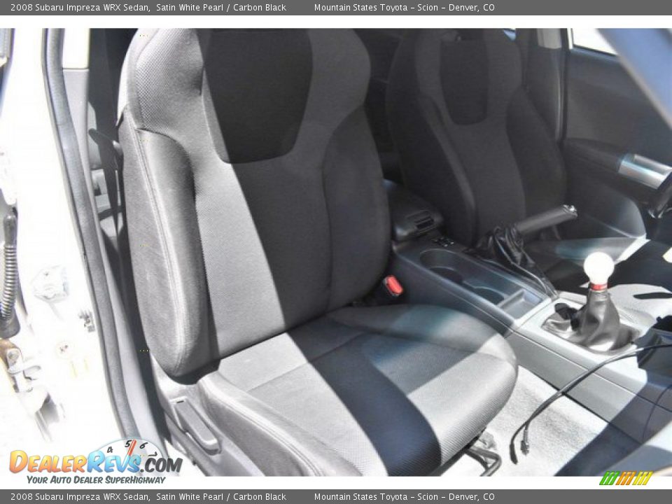 2008 Subaru Impreza WRX Sedan Satin White Pearl / Carbon Black Photo #18