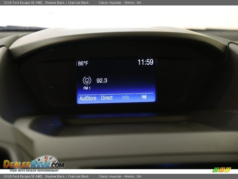 2018 Ford Escape SE 4WD Shadow Black / Charcoal Black Photo #10