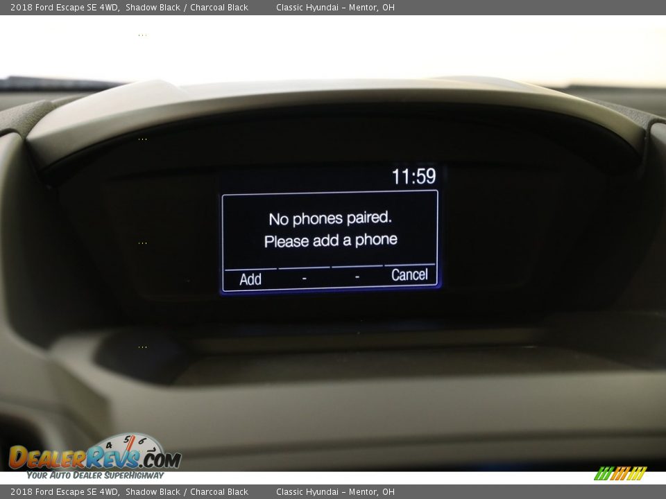 2018 Ford Escape SE 4WD Shadow Black / Charcoal Black Photo #11