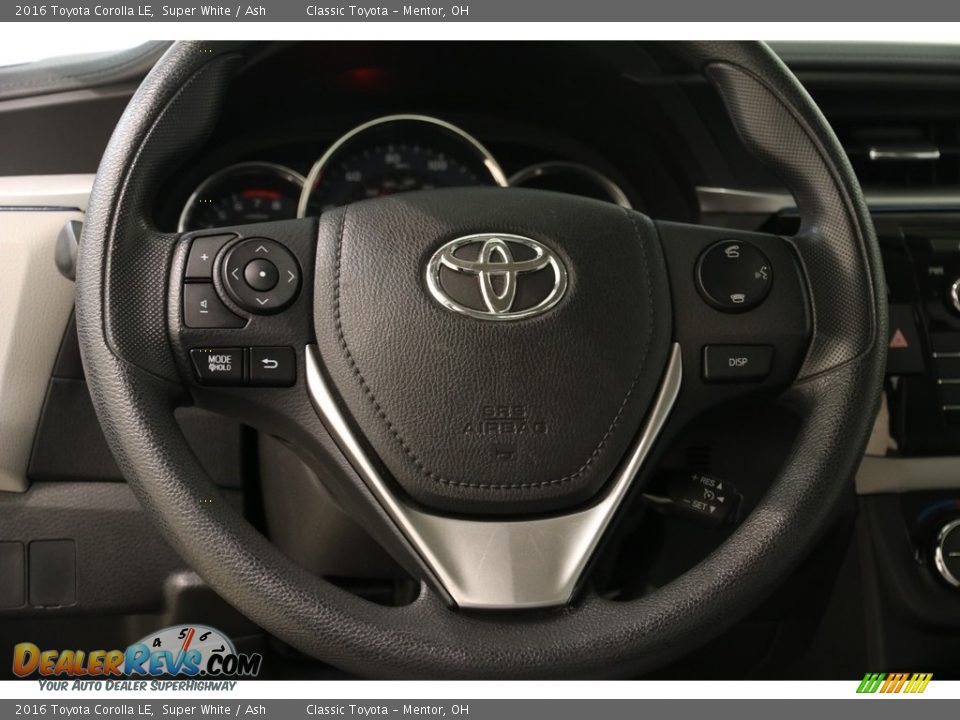 2016 Toyota Corolla LE Super White / Ash Photo #7