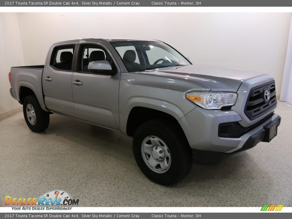 2017 Toyota Tacoma SR Double Cab 4x4 Silver Sky Metallic / Cement Gray Photo #1