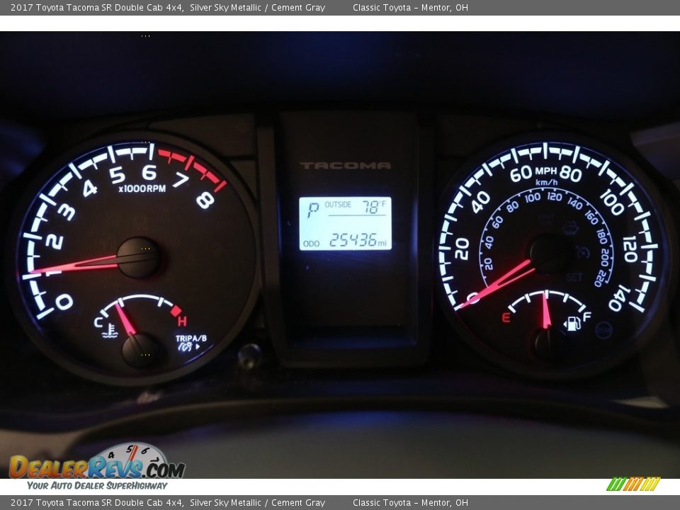 2017 Toyota Tacoma SR Double Cab 4x4 Silver Sky Metallic / Cement Gray Photo #8