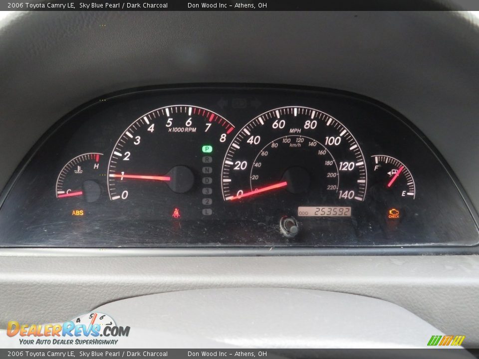 2006 Toyota Camry LE Sky Blue Pearl / Dark Charcoal Photo #28