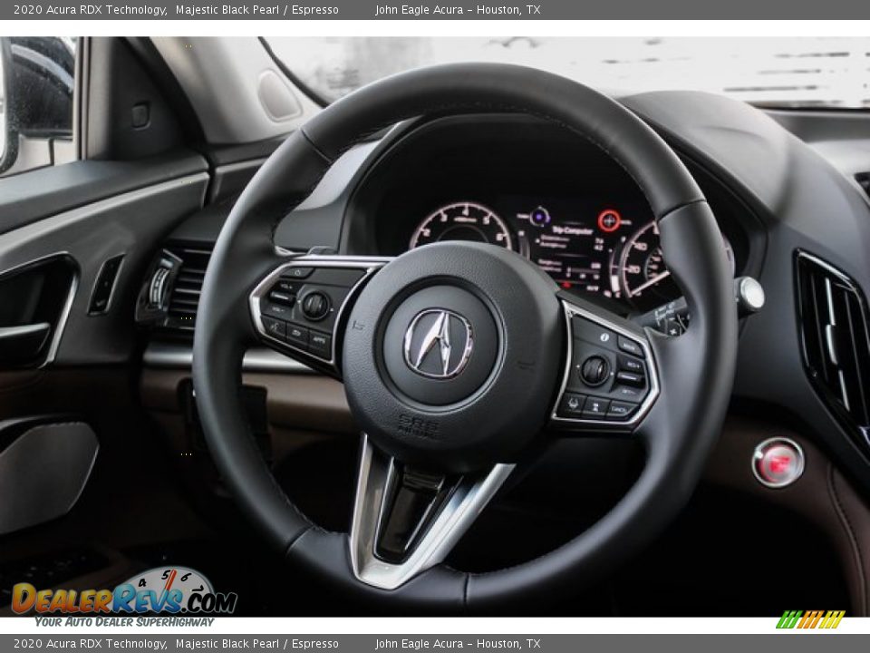 2020 Acura RDX Technology Majestic Black Pearl / Espresso Photo #29