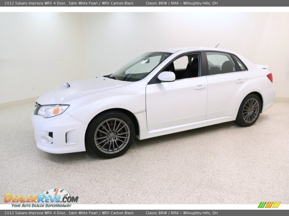 2012 Subaru Impreza WRX 4 Door Satin White Pearl / WRX Carbon Black Photo #3
