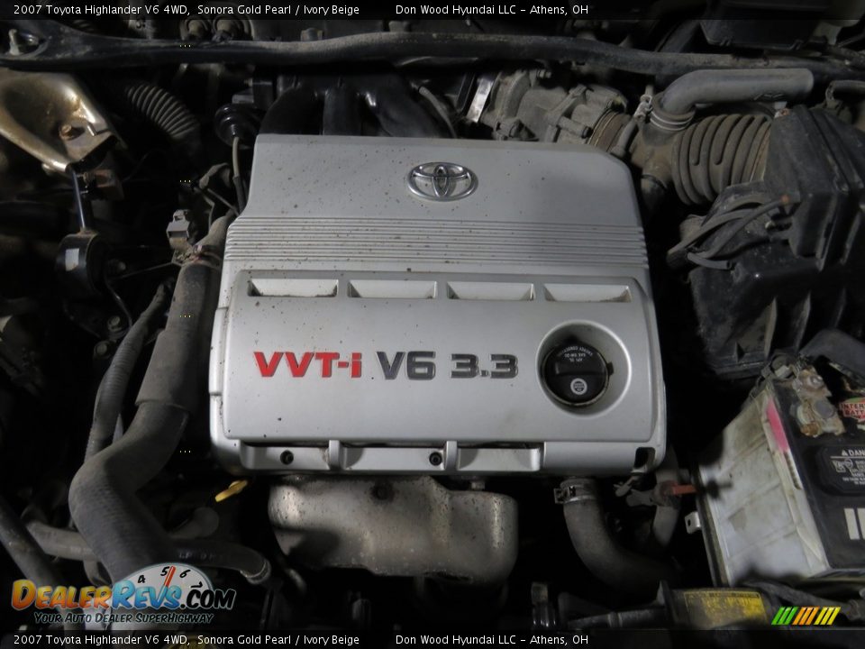 2007 Toyota Highlander V6 4WD Sonora Gold Pearl / Ivory Beige Photo #6